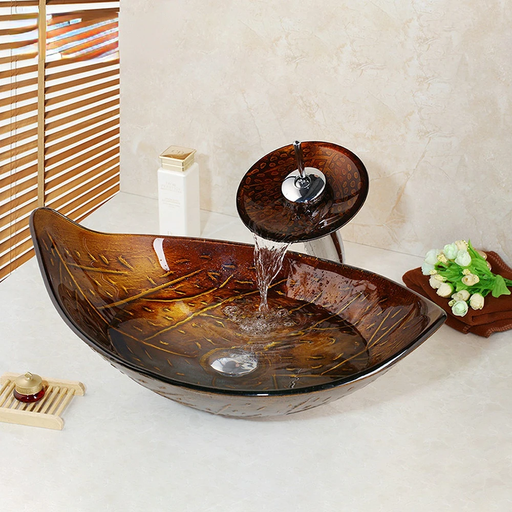 Monite Leaf Chrome Waterfall Tap Washbasin Tempered Glass Hand-Painted Waterfall Lavatory Bathroom Sink Brass Faucet Mixer
Monite Leaf Chrome Waterfall Tap Washbasin Tempered Glass Hand-Painted Waterfall Lavatory Bathroom Sink Brass Faucet Mixer