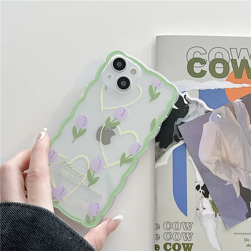 Floral Tulips ins Phone Case For 15 ProMax Apple 13 Pro Wave Border iPhone 11 12 14 Max Shockproof Silicone Soft Back Cover
Floral Tulips ins Phone Case For 15 ProMax Apple 13 Pro Wave Border iPhone 11 12 14 Max Shockproof Silicone Soft Back Cover
