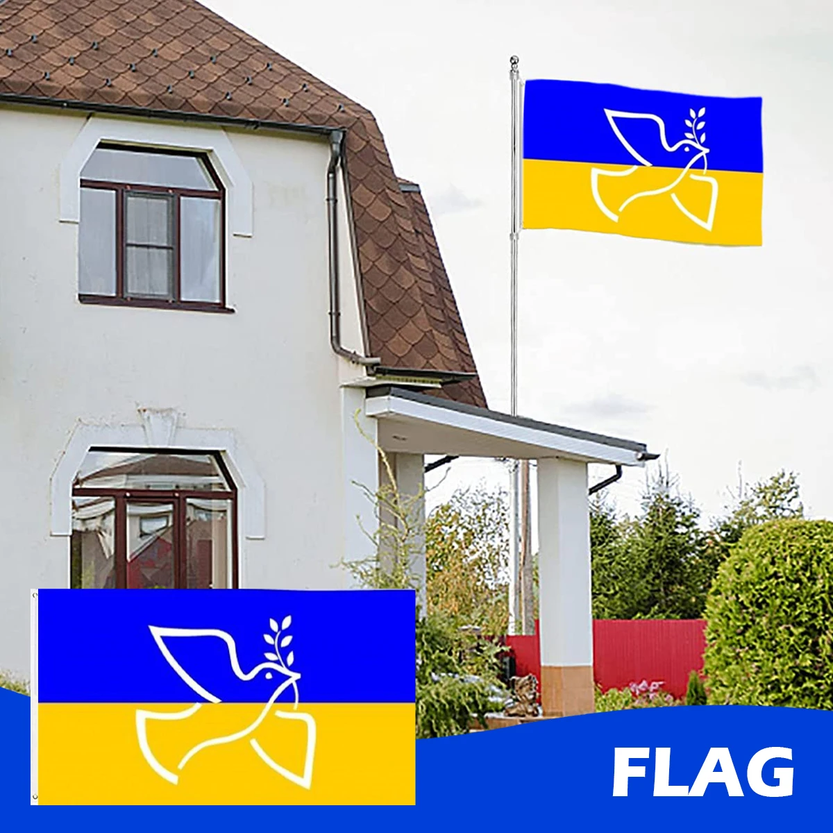 Ukraine Flag Yellow and Blue Flag 100x150CM Peace Dove Fade Resistant Durable Polyester Hanging Flag for Home Garden Decoration
Ukraine Flag Yellow and Blue Flag 100x150CM Peace Dove Fade Resistant Durable Polyester Hanging Flag for Home Garden Decoration