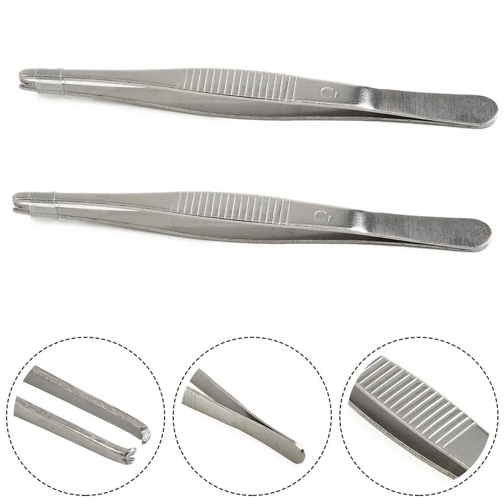 2pcs 140mm Silver Stainless Steel Toothed Tweezers For Suturing Gripping Manipulate Needles Hold Tissue During Hand Tools
2pcs 140mm Silver Stainless Steel Toothed Tweezers For Suturing Gripping Manipulate Needles Hold Tissue During Hand Tools