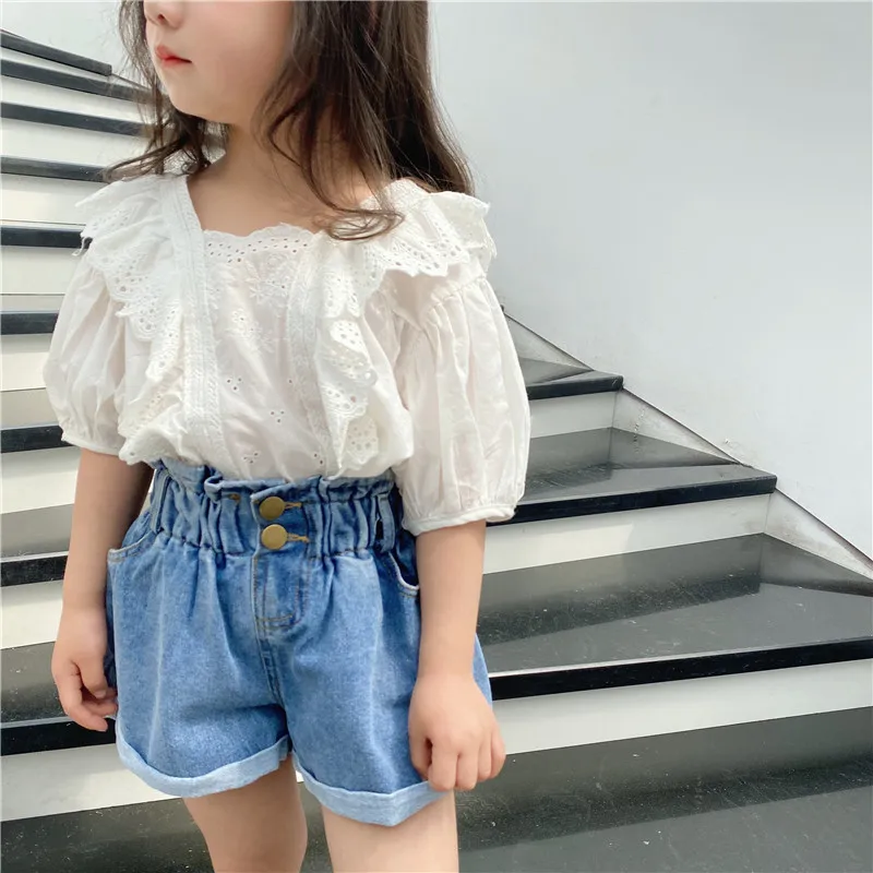 Girls' High Waist Bud Denim Shorts 2022 Summer New Fashion Casual Children's Clothing Solid Color Elastic Band Crimped Shorts
Girls' High Waist Bud Denim Shorts 2022 Summer New Fashion Casual Children's Clothing Solid Color Elastic Band Crimped Shorts