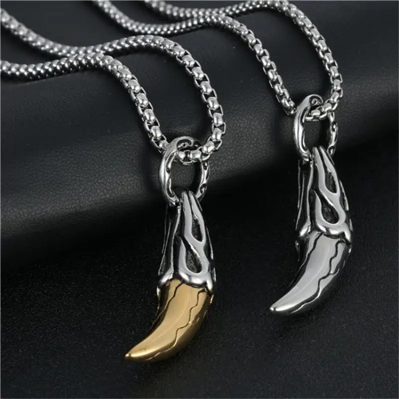 Retro Domineering Gold Color Wolf Tooth Pendant Necklace for Men Personality Punk Jewelry Gift
Retro Domineering Gold Color Wolf Tooth Pendant Necklace for Men Personality Punk Jewelry Gift