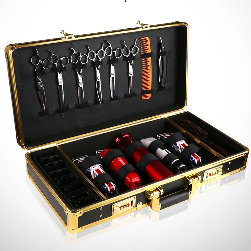 Hair Stylist Tools Box Aluminum Case Combination Lock Portable Oil Head Electric Push-scissors Storage Suitcase Toolbox
Hair Stylist Tools Box Aluminum Case Combination Lock Portable Oil Head Electric Push-scissors Storage Suitcase Toolbox
