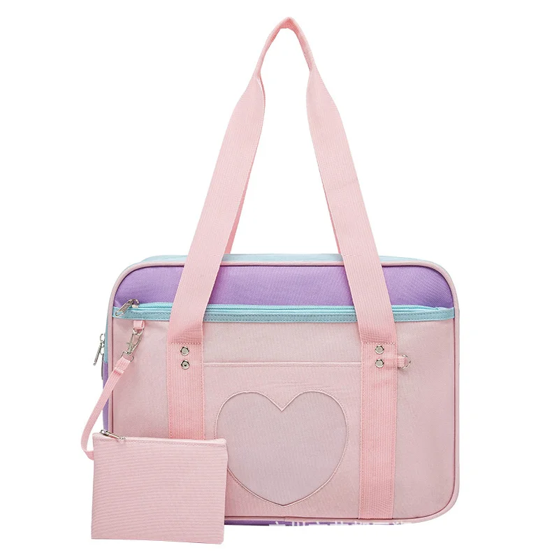 Japanese Preppy Style Pink Uniform Shoulder School Bags for Women Girls Canvas Large Capacity Casual Luggage Handbags Totes
Japanese Preppy Style Pink Uniform Shoulder School Bags for Women Girls Canvas Large Capacity Casual Luggage Handbags Totes