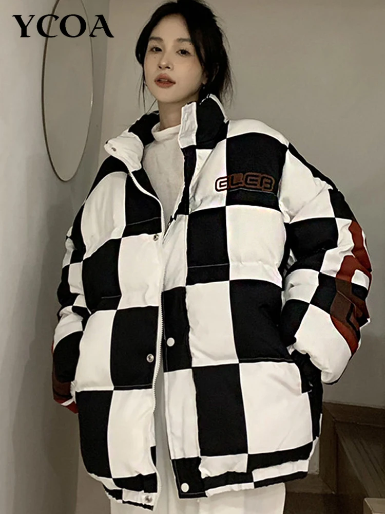 Women Winter Coats Parkas Jackets Oversize Korean Fashion Aesthetic Long Sleeve Top Cardigan Plaid Streetwear Female Clothing
Women Winter Coats Parkas Jackets Oversize Korean Fashion Aesthetic Long Sleeve Top Cardigan Plaid Streetwear Female Clothing