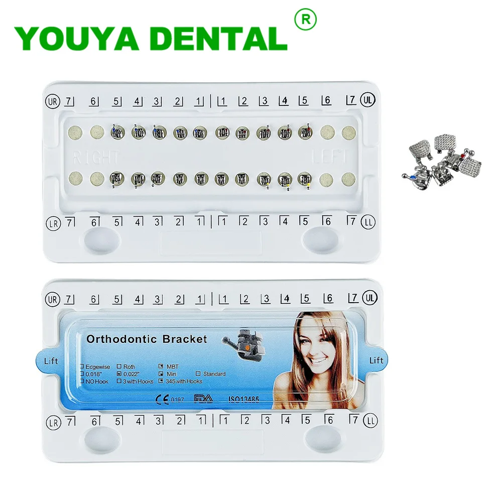 

Dental Brackets Orthodontic Brace Metal Mini Roth/MBT/Edgewise 0.022 Slot 345 Hooks/3 Hooks/No Hook