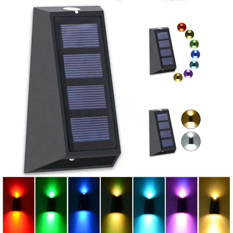 Decoration Solar Garden Lights RGB Color Changing Waterproof Wall Lamp Christmas Lights Solar Lighting for Walkway Fence Stairs 
Decoration Solar Garden Lights RGB Color Changing Waterproof Wall Lamp Christmas Lights Solar Lighting for Walkway Fence Stairs