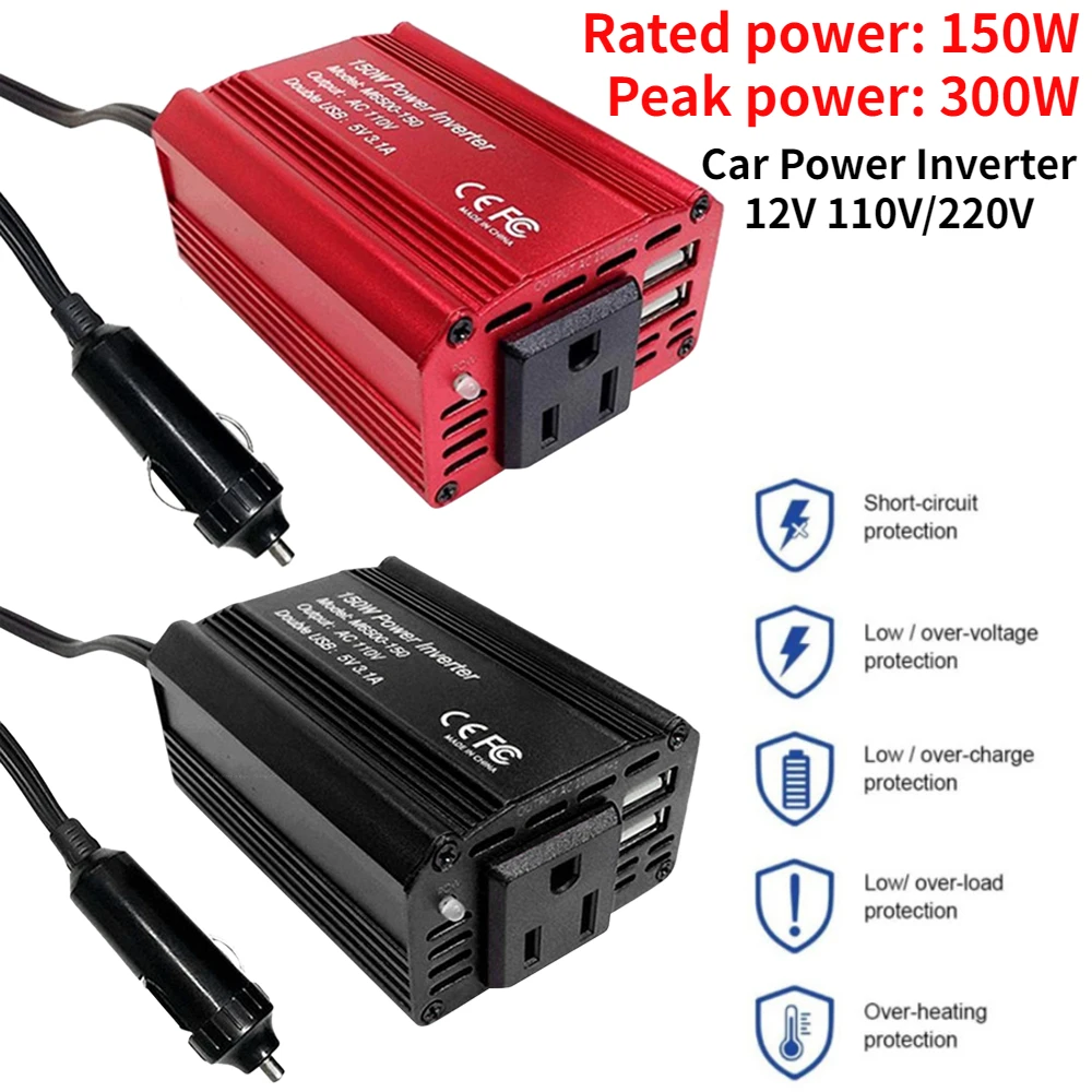 Автомобильный преобразователь напряжения, 150 Вт, 12 В, 110 В/220 В 
Автомобильный преобразователь напряжения, 150 Вт, 12 В, 110 В/220 В