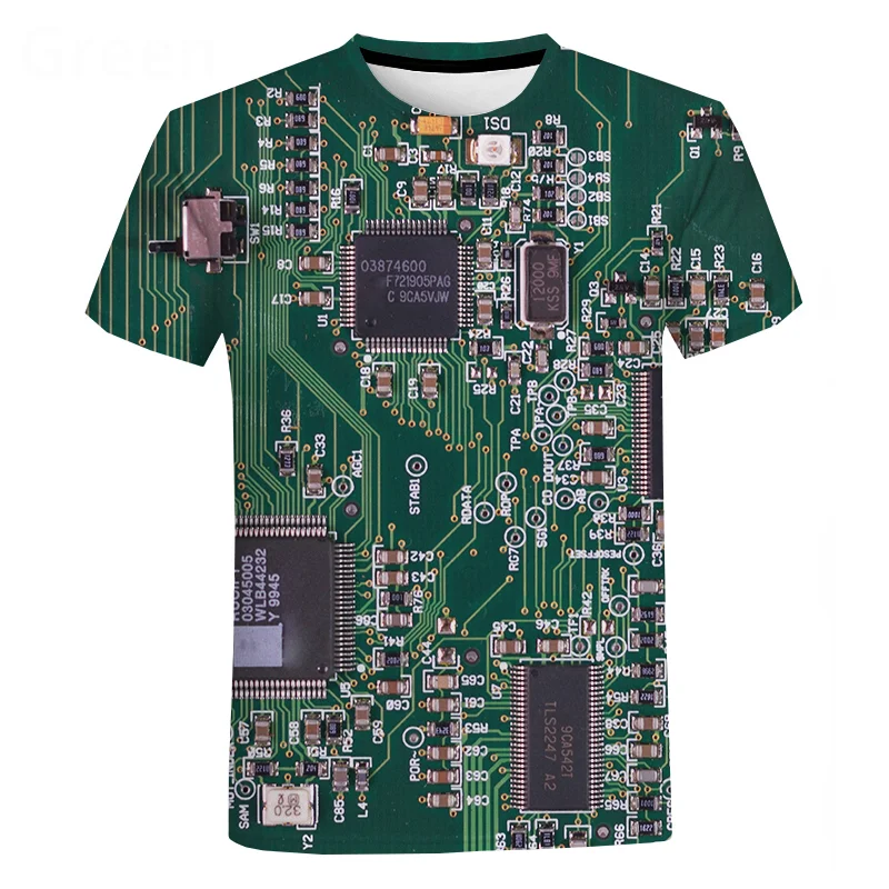 3D Electronic Components Pattern Crew Neck Shirts Short Sleeve Oversized T-Shirts Everyday Casual Tops Summer Men's Clothing
3D Electronic Components Pattern Crew Neck Shirts Short Sleeve Oversized T-Shirts Everyday Casual Tops Summer Men's Clothing