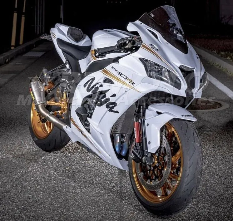 4Gifts New ABS Fairings Kit Fit for Kawasaki Ninja ZX-10R ZX10R 2016 2017 2018 2019 17 18 19 Bodywork Set White Golden
4Gifts New ABS Fairings Kit Fit for Kawasaki Ninja ZX-10R ZX10R 2016 2017 2018 2019 17 18 19 Bodywork Set White Golden