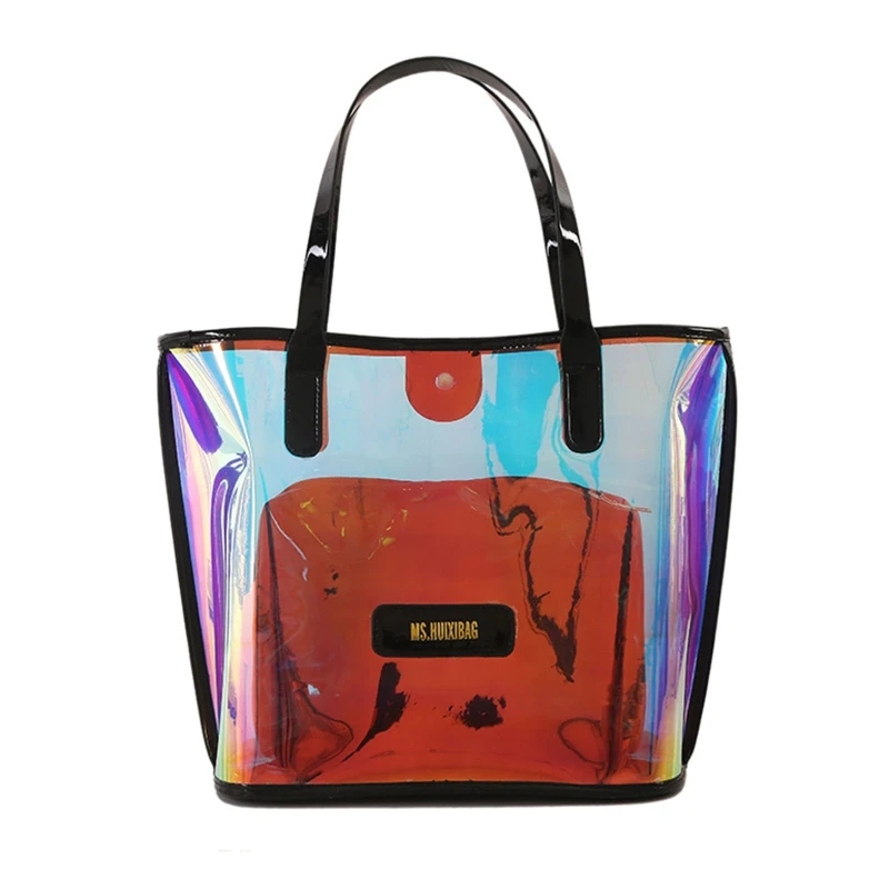 Stylish Transparent PVC Tote Bag Waterproof Handbag Shoulder Bag Beach Bag Large Capacity Clear Gift for Mother's Day
Stylish Transparent PVC Tote Bag Waterproof Handbag Shoulder Bag Beach Bag Large Capacity Clear Gift for Mother's Day