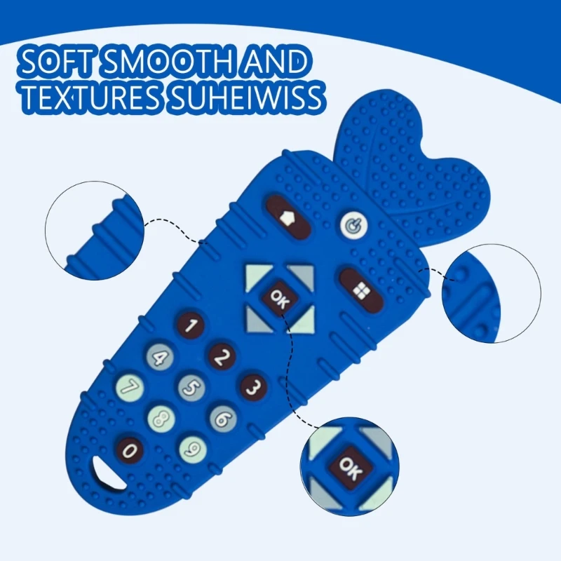 Soothing Teether Early Educational Toys for Infant Teether Remote Control Shape 
Soothing Teether Early Educational Toys for Infant Teether Remote Control Shape