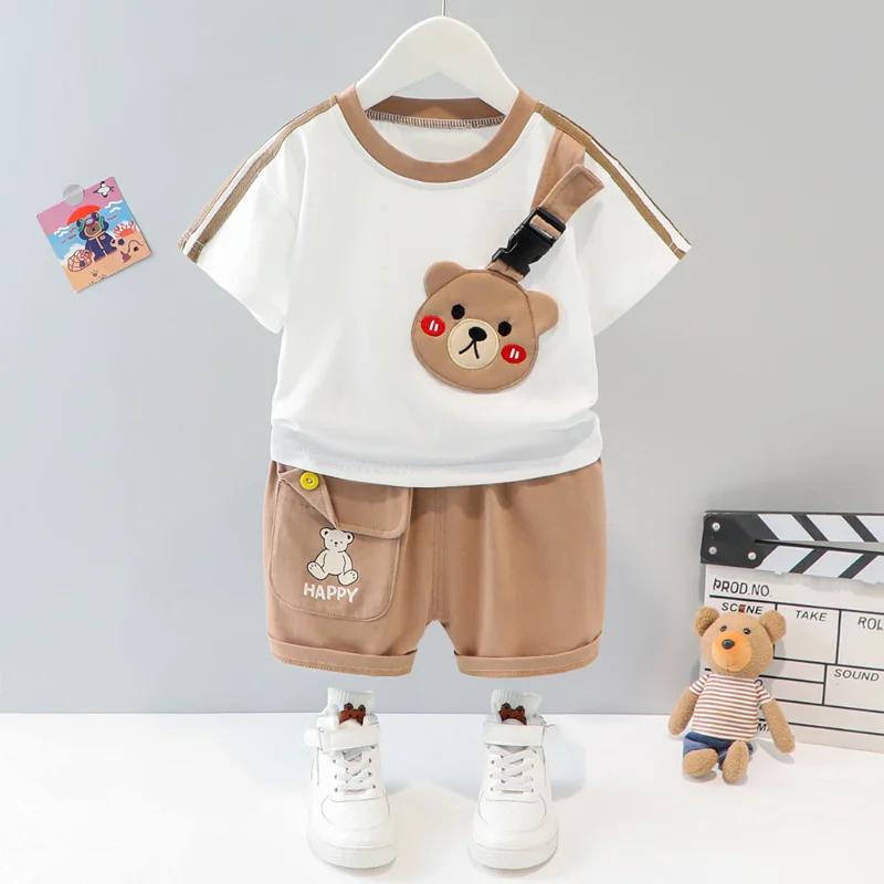 Children's clothing men's and women's cartoon animal avatar new short sleeved shorts for children's summer casual two-piece set
Children's clothing men's and women's cartoon animal avatar new short sleeved shorts for children's summer casual two-piece set