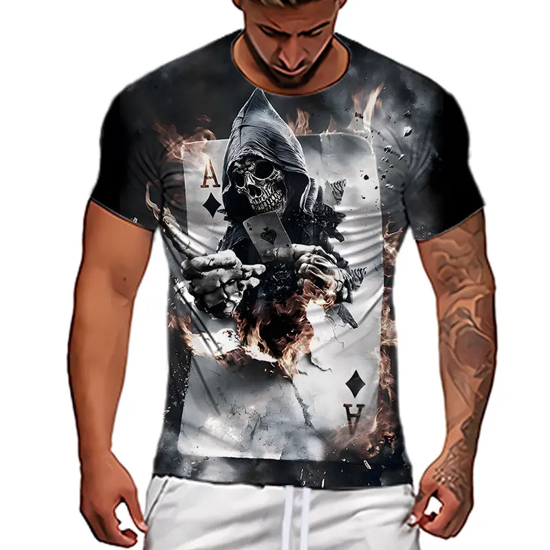 Oversized Men t shirt Classic Skull Death Graphics Printed T-Shirt Men's T-shirts Casual Short Sleeve Cool T-Shirt Tops Unisex
Oversized Men t shirt Classic Skull Death Graphics Printed T-Shirt Men's T-shirts Casual Short Sleeve Cool T-Shirt Tops Unisex