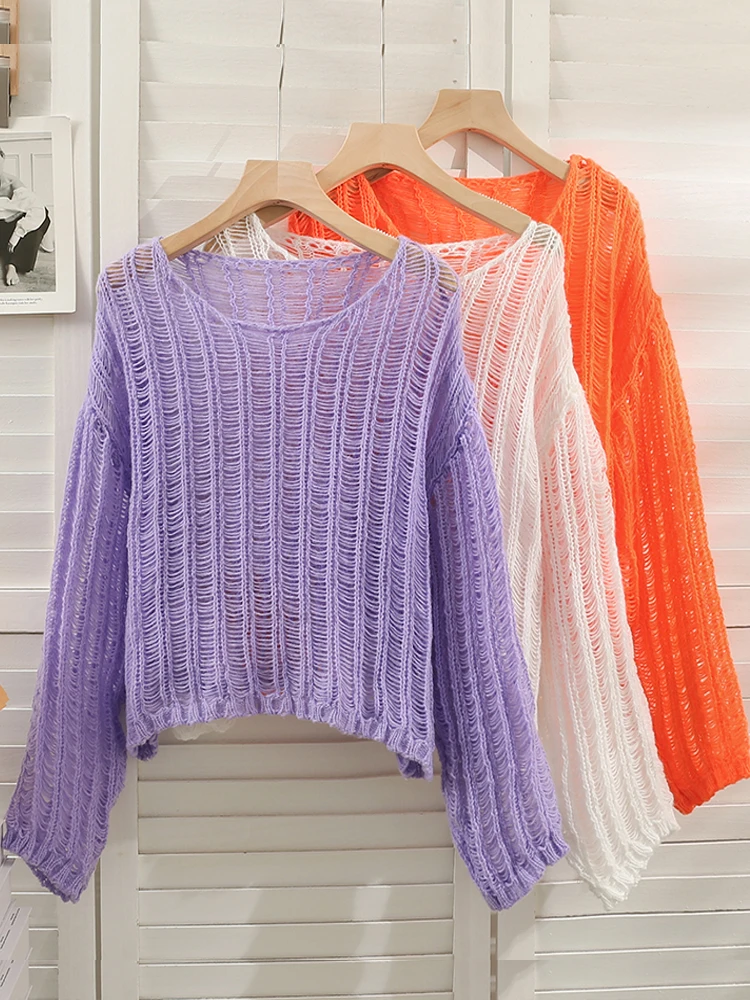 YornMona 2022 Summer Women See Through Casual Long Sleeve Sun Protection Knitted Pullover Shirts Early Autumn Sweater Tops
YornMona 2022 Summer Women See Through Casual Long Sleeve Sun Protection Knitted Pullover Shirts Early Autumn Sweater Tops