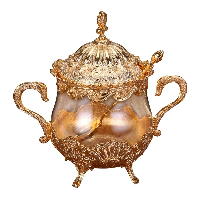 Classical Gilded Glass Storage Jar Hollow Golden Handicraft Decoration Home Candy Coffee Beans Nut Storage Jar Kitchen Supplies
Classical Gilded Glass Storage Jar Hollow Golden Handicraft Decoration Home Candy Coffee Beans Nut Storage Jar Kitchen Supplies