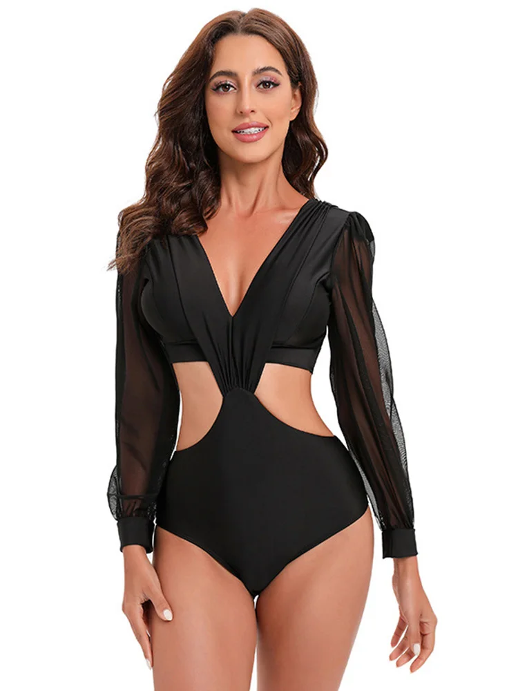 MICENDY Hollow Out Swimwear 2023 One Piece Swimsuit Women Bodysuit Sexy Bathing Suit Print One-Piece Suits Long Sleeve Beachwear
MICENDY Hollow Out Swimwear 2023 One Piece Swimsuit Women Bodysuit Sexy Bathing Suit Print One-Piece Suits Long Sleeve Beachwear