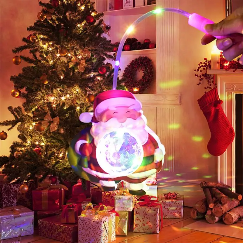 

Рождественский портативный светящийся фонарь, проекционная лампа, Санта-Клаус, снеговик, звезда, звездная Сфера, игрушки, украшение для комнаты, подарок для детей