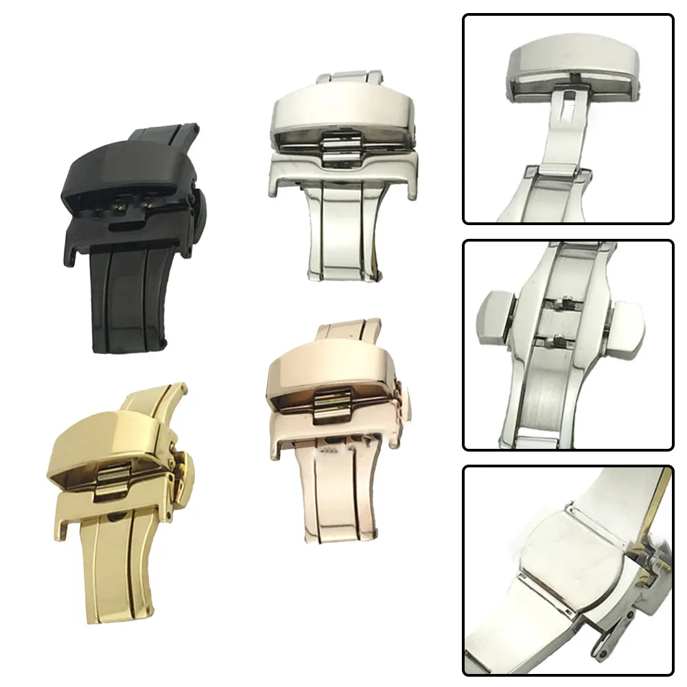 4 Colors 10-22mm Stainless Steel Butterfly Deployment Clasp Buckle For Watch Strap Band Replacement Bracelet High Quality
4 Colors 10-22mm Stainless Steel Butterfly Deployment Clasp Buckle For Watch Strap Band Replacement Bracelet High Quality