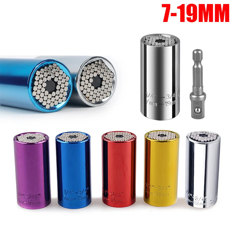 Universal Torque Wrench 7-19mm Socket Head Multifunctional Universal Sleeve Hand Sleeve Portable Tools Set
Universal Torque Wrench 7-19mm Socket Head Multifunctional Universal Sleeve Hand Sleeve Portable Tools Set