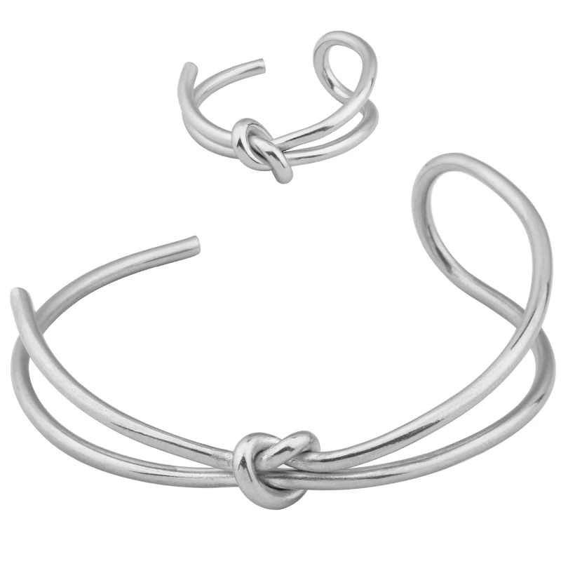 Knot Stainless Steel Bracelets For Women Charms Adjustable Bangle Cufflink DIY Jewelry Making Findings Ring Set Platinum Colour
Knot Stainless Steel Bracelets For Women Charms Adjustable Bangle Cufflink DIY Jewelry Making Findings Ring Set Platinum Colour