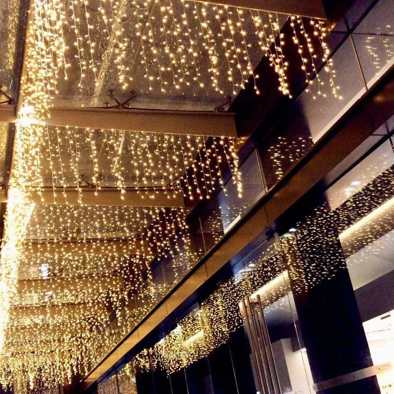 LED Curtain Icicle String Light Droop 0.6-0.8m 220V EU Decorations for Home Eave Winter Street Decor Christmas Garland Outdoor
LED Curtain Icicle String Light Droop 0.6-0.8m 220V EU Decorations for Home Eave Winter Street Decor Christmas Garland Outdoor