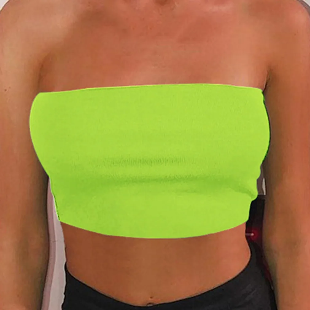Sexy Solid Color Tank Top Off The Shoulder Bare Midriff Strpless Crop Tops Women Fashion Tube Top Female Sleeveless Cropped Vest
Sexy Solid Color Tank Top Off The Shoulder Bare Midriff Strpless Crop Tops Women Fashion Tube Top Female Sleeveless Cropped Vest