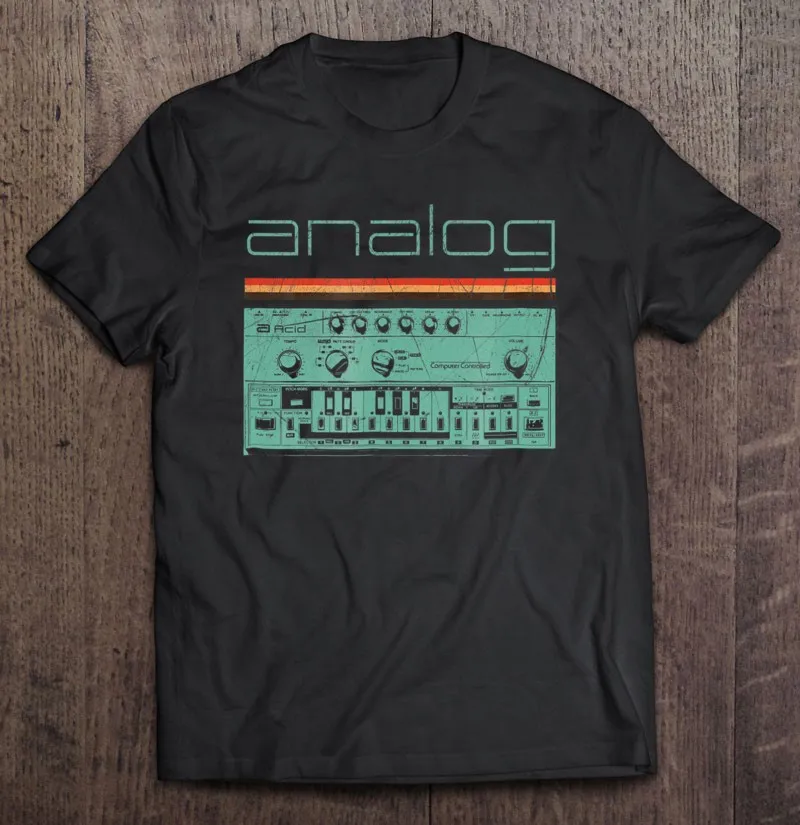 

Analog Vintage Synthesizer Acid Nerd Synth 80S T Shirt T Shirts Blouse Aesthetic Clothing T Shirts Shirts For Men Essential