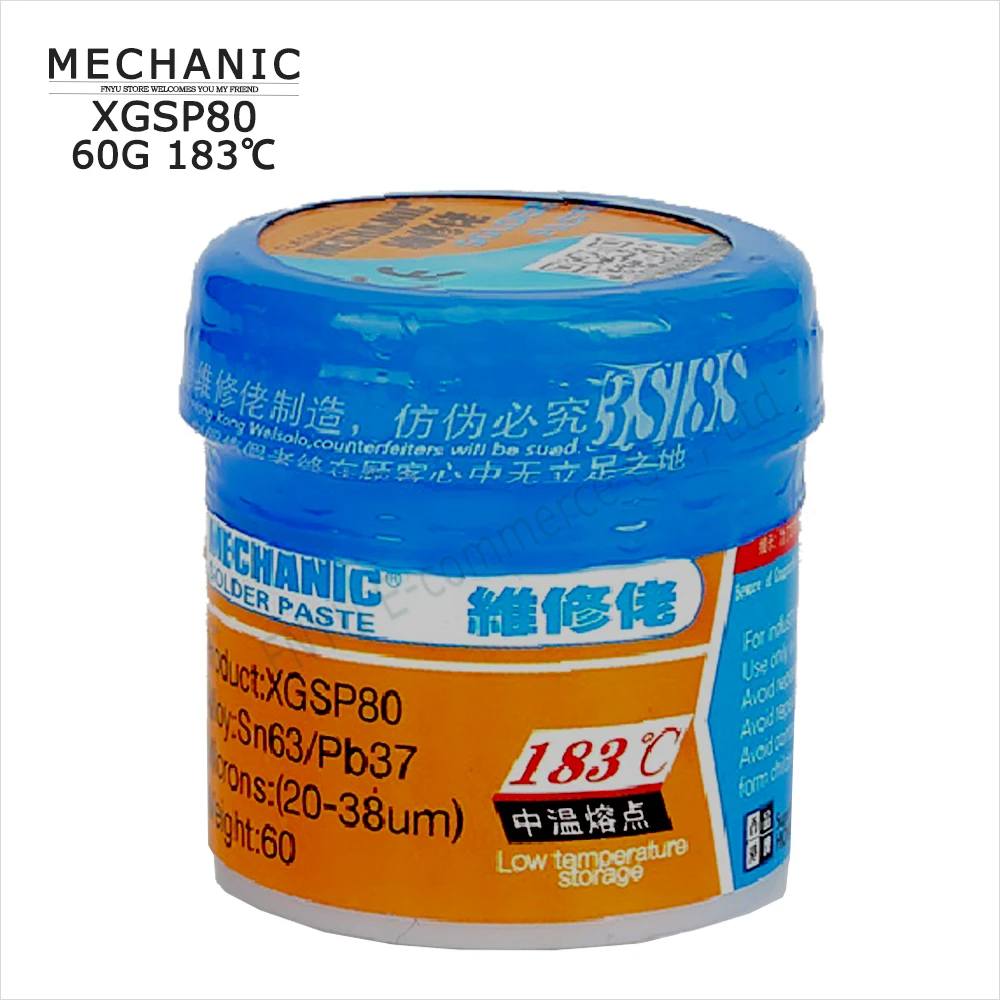 XGSP80 Medium Temperature Sn Solder Paste 60G1pcs Flux at Normal Temperature is Easy to Weld and Conductive
XGSP80 Medium Temperature Sn Solder Paste 60G1pcs Flux at Normal Temperature is Easy to Weld and Conductive