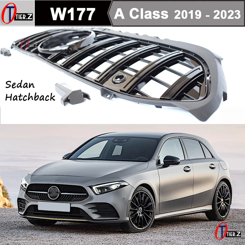 Передний бампер W177 GT, гриль для почек, подходит для Mercedes A класса хэтчбека, V177 седан 2019 - 2024 A180 A200 A250, Алмазная решетка
Передний бампер W177 GT, гриль для почек, подходит для Mercedes A класса хэтчбека, V177 седан 2019 - 2024 A180 A200 A250, Алмазная решетка