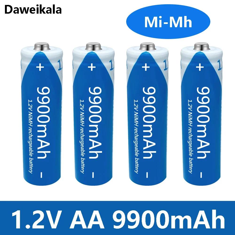 AA 1.2V 9900mAh High-capacity New Alkaline Rechargeable Battery and Charger, Suitable for LED Lamp Toy Mp3 Small Fan Microphone
AA 1.2V 9900mAh High-capacity New Alkaline Rechargeable Battery and Charger, Suitable for LED Lamp Toy Mp3 Small Fan Microphone
