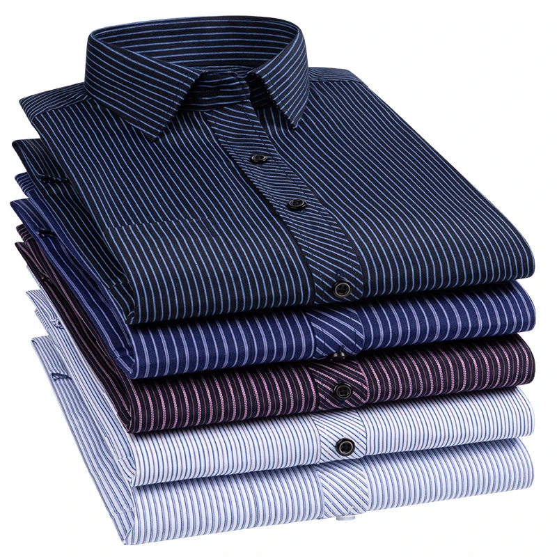 Striped Long Sleeved Shirt Mens Button Up Business Formal Dress Shirt Quality Men Clothing Fashoin Casual Social Shirts for Men
Striped Long Sleeved Shirt Mens Button Up Business Formal Dress Shirt Quality Men Clothing Fashoin Casual Social Shirts for Men