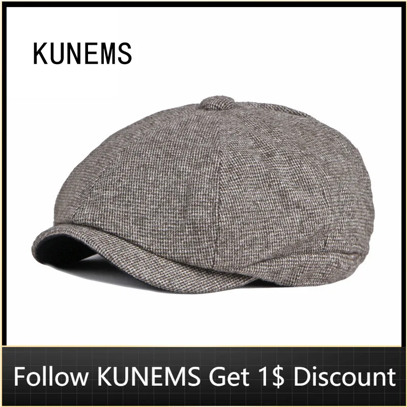 KUNEMS Fashion Retro Beret Boina Winter Warm Octagonal Hats for Men Cotton Newsboy Caps Casual Flat Cap Dad Hat Unisex Bonnet
KUNEMS Fashion Retro Beret Boina Winter Warm Octagonal Hats for Men Cotton Newsboy Caps Casual Flat Cap Dad Hat Unisex Bonnet