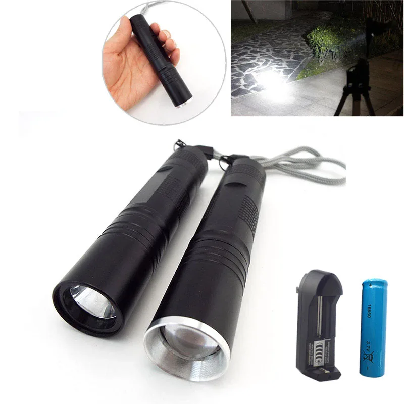 Powerful Q5 LED Flashlight zoom focus Flash Torch Light mini lamp 18650 battery waterproof Torche Linterna for Camping fishing C
Powerful Q5 LED Flashlight zoom focus Flash Torch Light mini lamp 18650 battery waterproof Torche Linterna for Camping fishing C