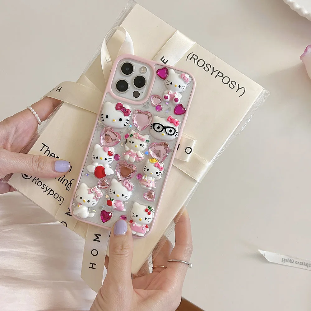Kawaii Sanrio 3D Hello Kitty Transparent Phone Case for IPhone 14 13 12 11 Pro Max 14 Pro Anti-fall Case Girl Gift
Kawaii Sanrio 3D Hello Kitty Transparent Phone Case for IPhone 14 13 12 11 Pro Max 14 Pro Anti-fall Case Girl Gift