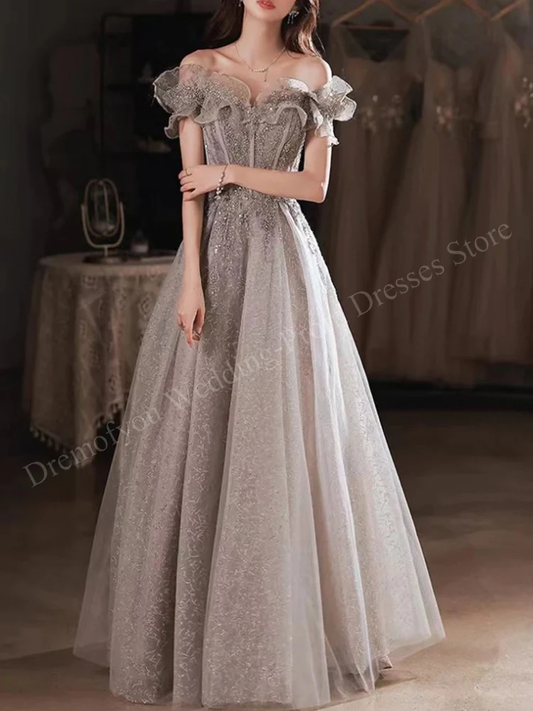 New Luxury Beading Women Prom Dresses Off Shoulder Backless Floor-Length A-Line Formal Occasion Vestidos Para Mujer فستان 2023
New Luxury Beading Women Prom Dresses Off Shoulder Backless Floor-Length A-Line Formal Occasion Vestidos Para Mujer فستان 2023