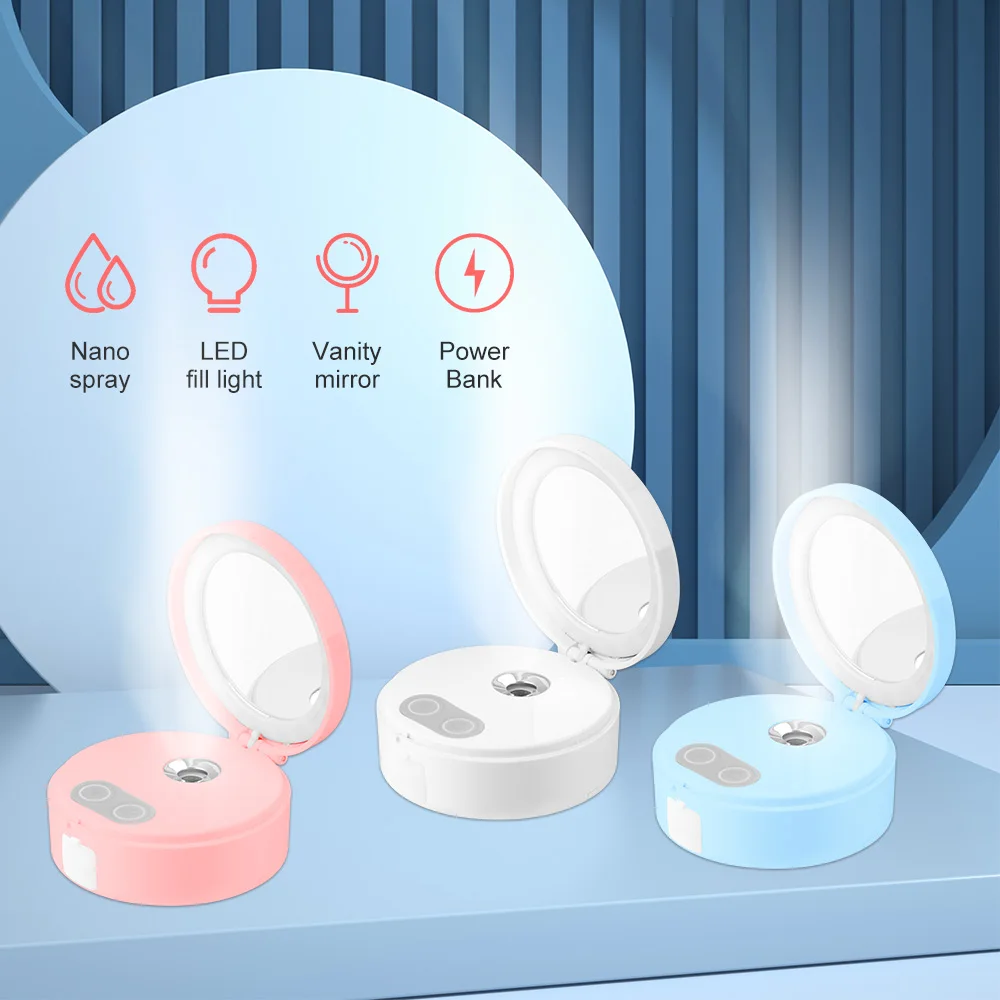 Mirror With Light Facial Steamer Portable Mini Face Steamer Nano Spray Electronic Evaporator Spa Facial Vaporizer Power Bank USB
Mirror With Light Facial Steamer Portable Mini Face Steamer Nano Spray Electronic Evaporator Spa Facial Vaporizer Power Bank USB