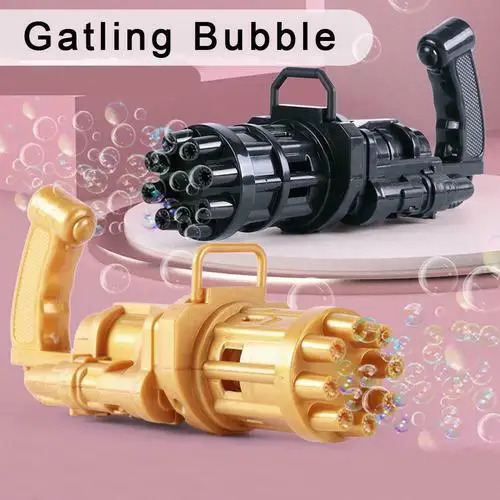 New Gatling Bubble Machine 8 Hole Automatic Bubble Guns For Kids Electric Bubble Shooter Gatling Summer Soap Water Bubble Maker 
New Gatling Bubble Machine 8 Hole Automatic Bubble Guns For Kids Electric Bubble Shooter Gatling Summer Soap Water Bubble Maker