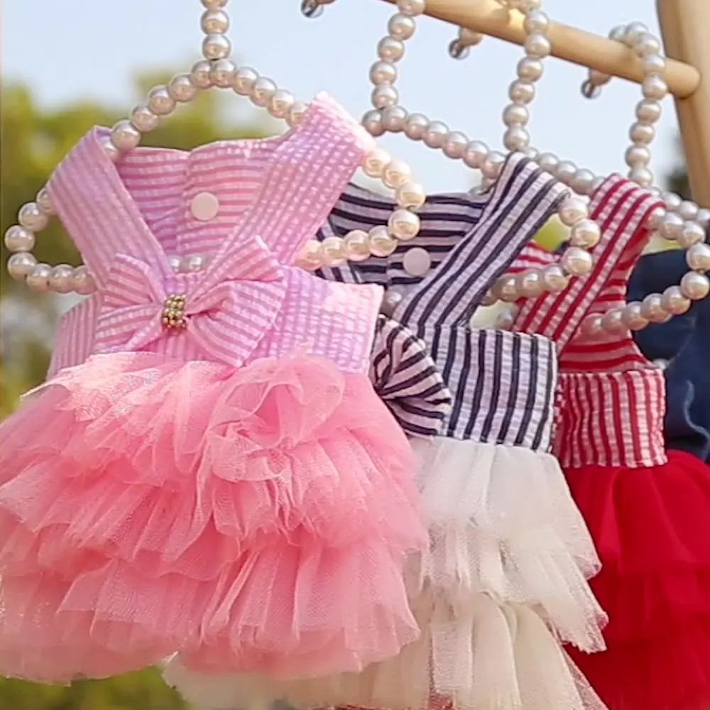New Pet Striped Halter Gauze Skirt Attractive Spring Summer Cat Clothes Dress Skirt For Small Medium Dog Dressing Pet Supplies
New Pet Striped Halter Gauze Skirt Attractive Spring Summer Cat Clothes Dress Skirt For Small Medium Dog Dressing Pet Supplies