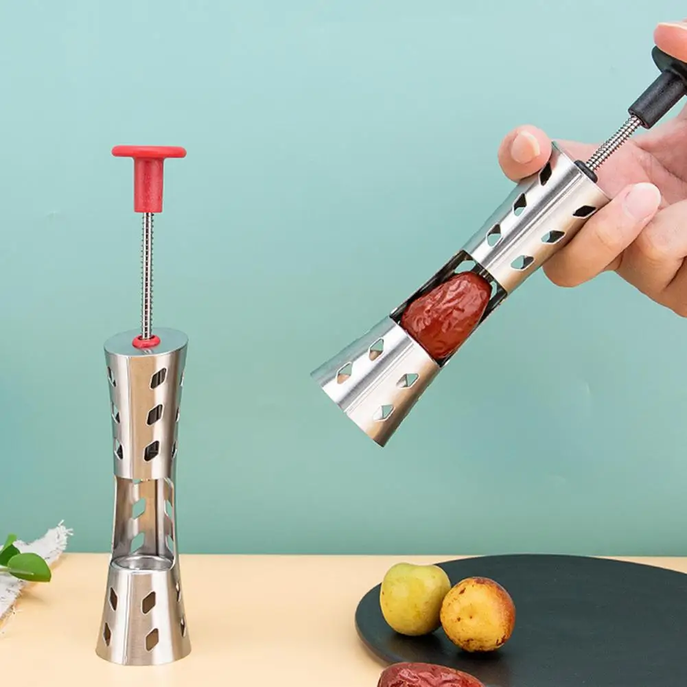 Useful Core Remover Anti-slip Press Type Stainless Steel Jujube Corer Lightweight Jujube Core Remover Dining Room Accessory
Useful Core Remover Anti-slip Press Type Stainless Steel Jujube Corer Lightweight Jujube Core Remover Dining Room Accessory
