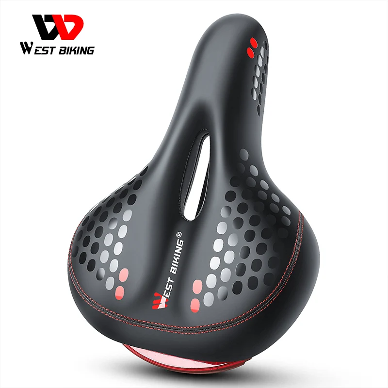 WEST BIKING Wide Saddle Saddle with Tail Light MTB Bike Saddles Comfortable Hollow Front Seat Mat Thicken Widen Cycling Saddle
WEST BIKING Wide Saddle Saddle with Tail Light MTB Bike Saddles Comfortable Hollow Front Seat Mat Thicken Widen Cycling Saddle