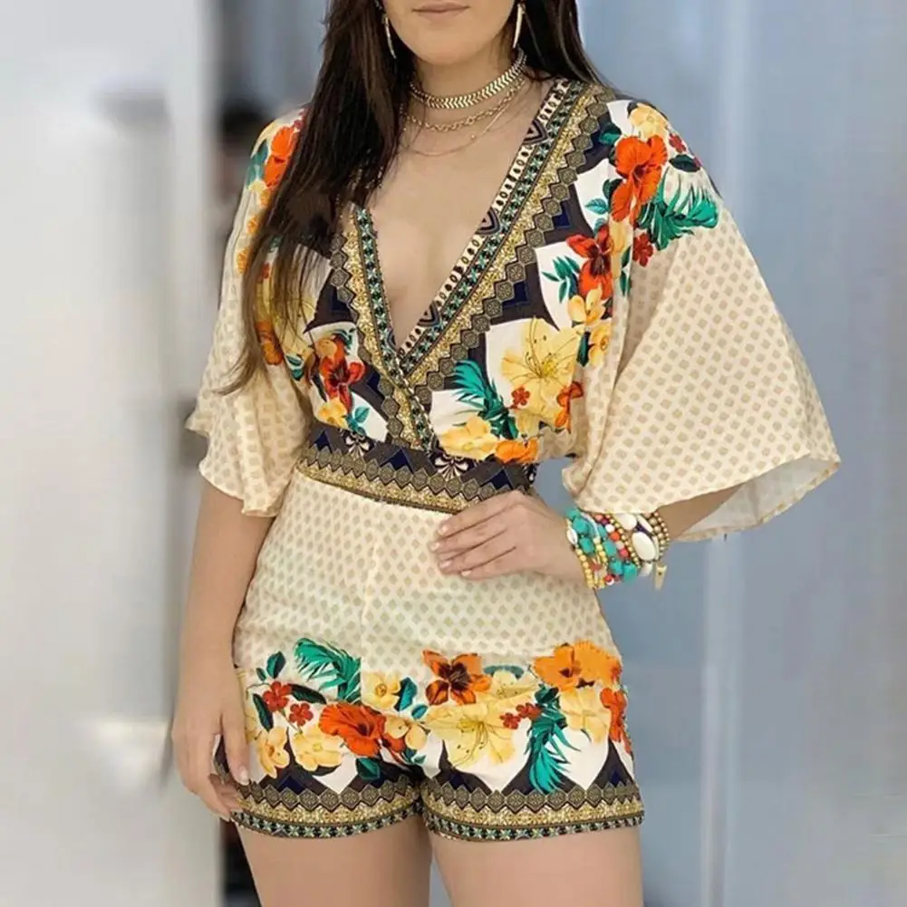 Wear Resistant Stylish Flower Printing Retro Trim Short Pants Romper Comfy Women Jumpsuit Thin for Dating
Wear Resistant Stylish Flower Printing Retro Trim Short Pants Romper Comfy Women Jumpsuit Thin for Dating