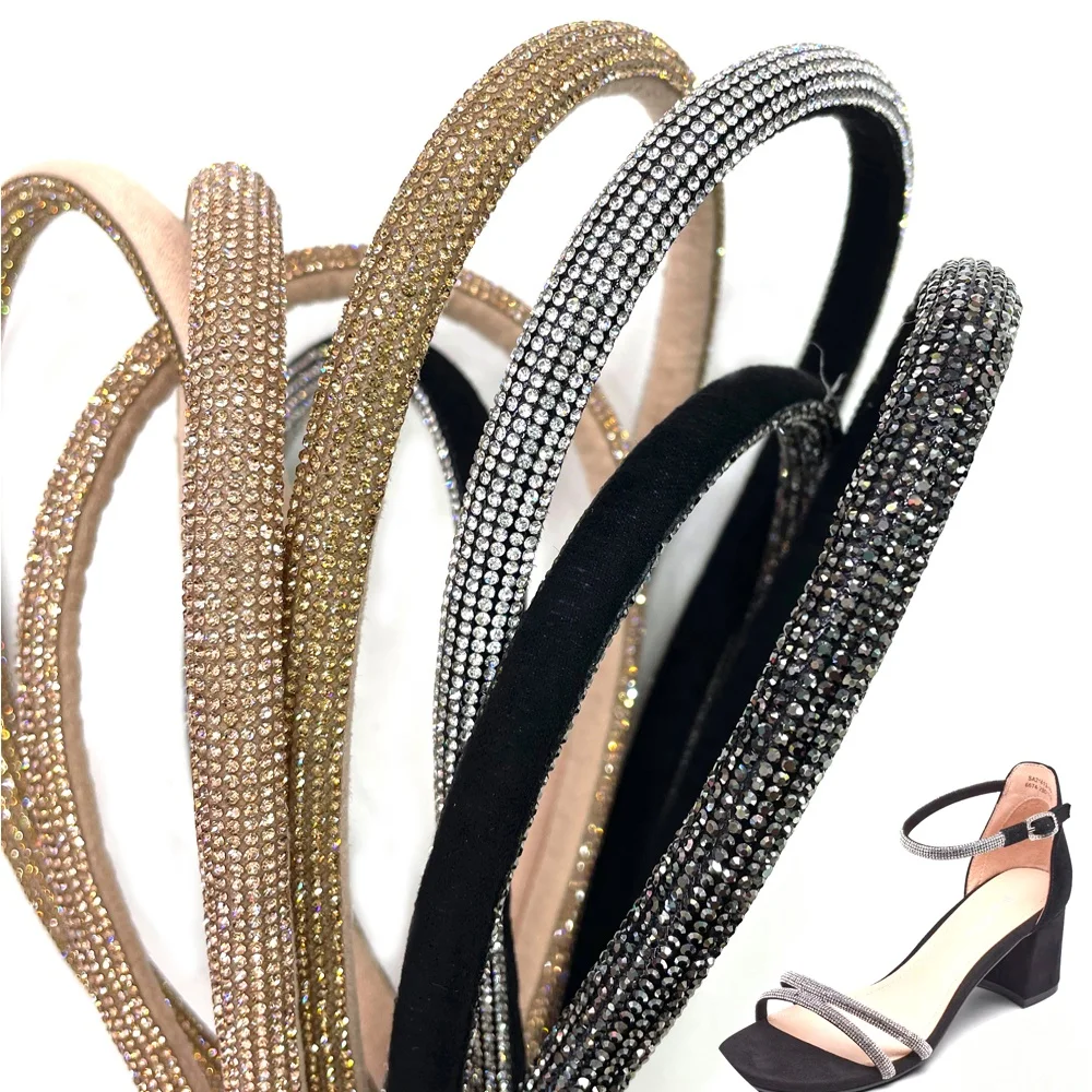 S577 Cotton Core Rope Rhinestone for Sandal Decoration Crystal Strip Rhinestone Cord for Garment Shoes 1cm
S577 Cotton Core Rope Rhinestone for Sandal Decoration Crystal Strip Rhinestone Cord for Garment Shoes 1cm