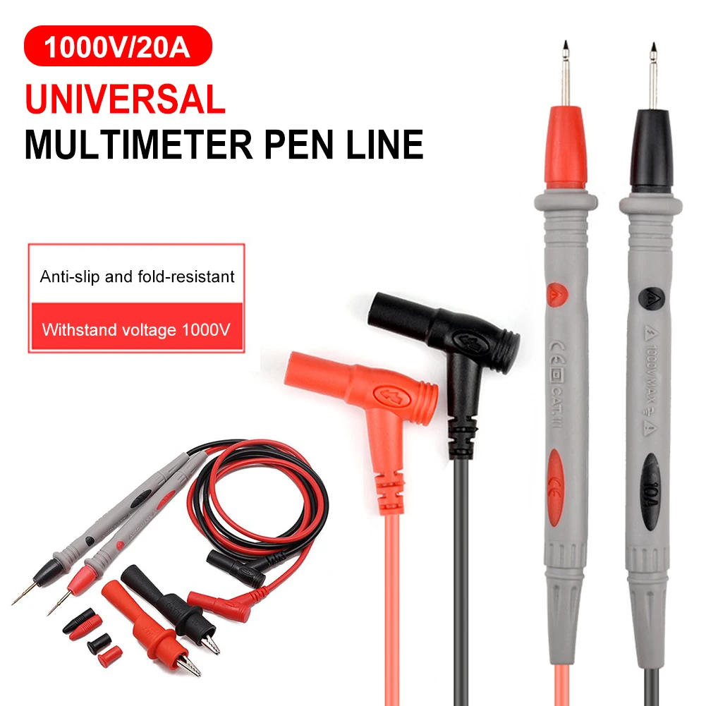 Multimeter Test Leads Universal Cable Measuring Probes Pen for Multi-Meter Tester Wire Tips For LED tester Multimetro
Multimeter Test Leads Universal Cable Measuring Probes Pen for Multi-Meter Tester Wire Tips For LED tester Multimetro