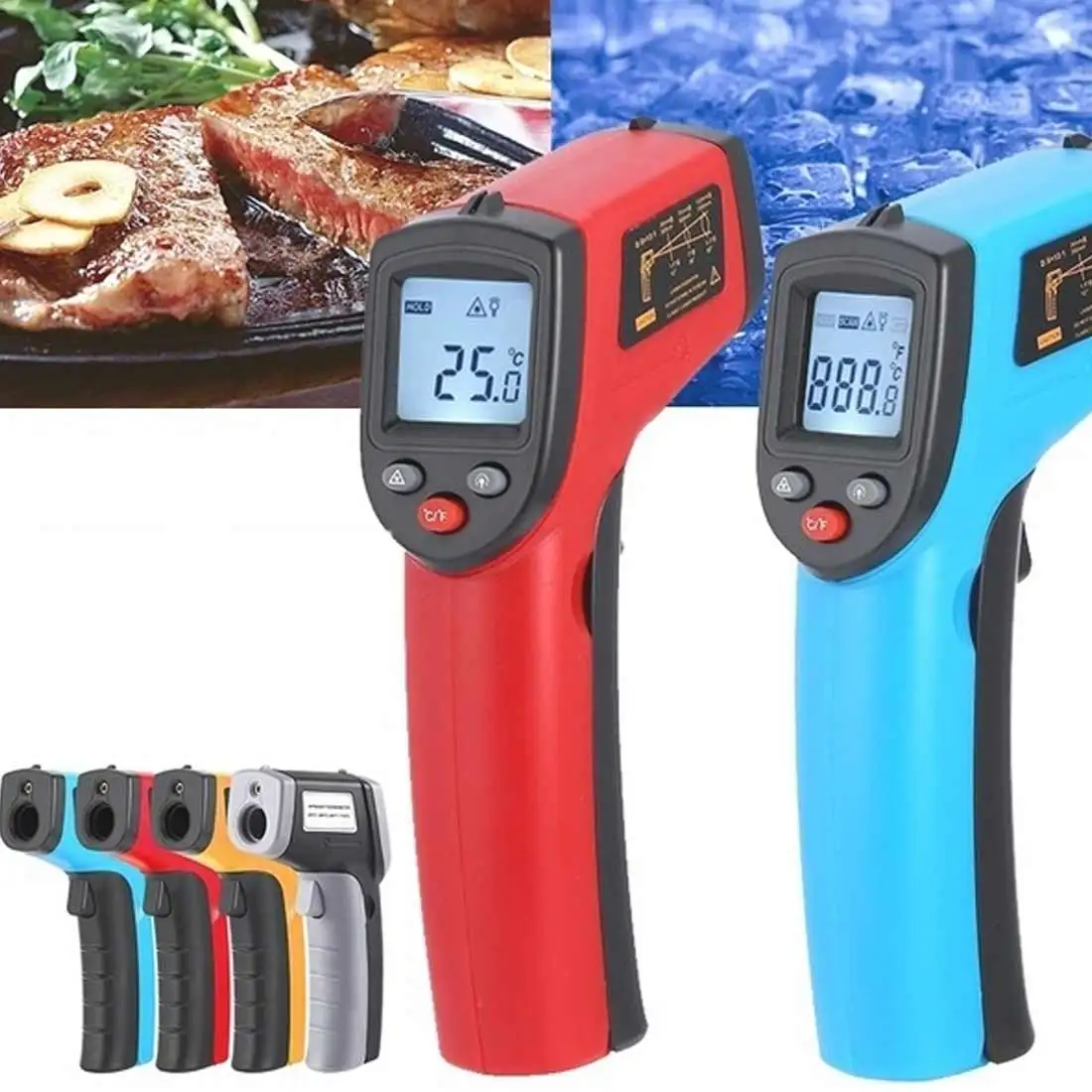 GM320 Industrial Digital Thermometer Outdoor Non-Contact Infrared Handheld LCD Digital Thermometer Measuring Tool for Home Oven
GM320 Industrial Digital Thermometer Outdoor Non-Contact Infrared Handheld LCD Digital Thermometer Measuring Tool for Home Oven