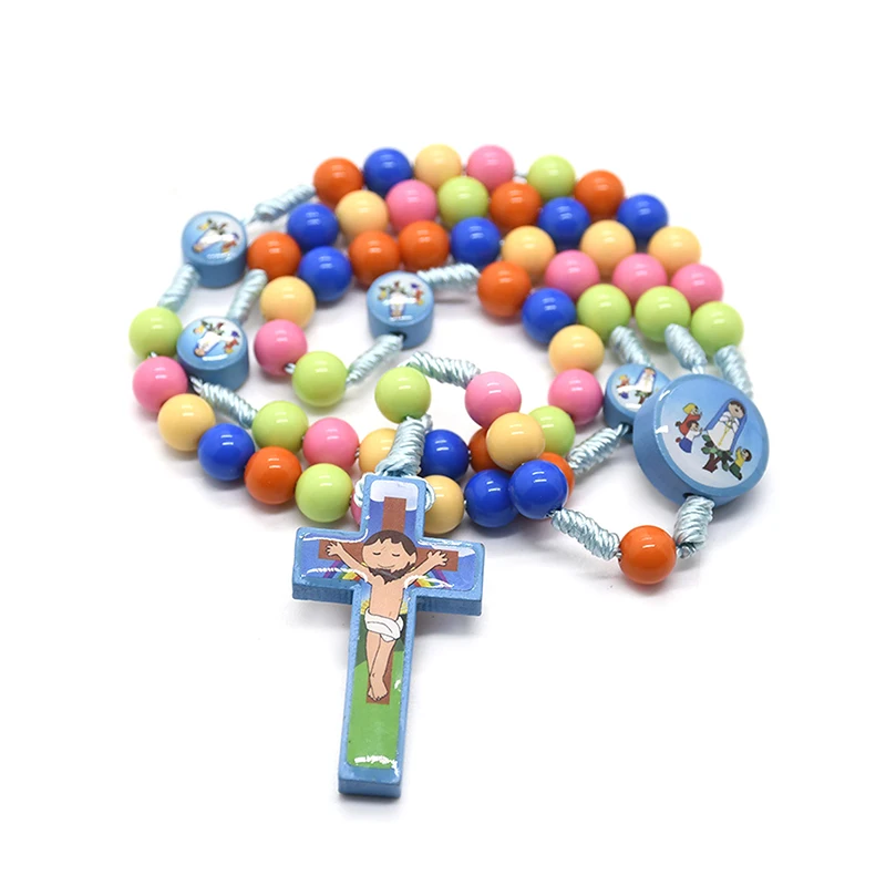 Cartoon Cross Pendant Necklace Kid Rosary plastic beads Catholic Religious Jewelry Girl Gift
Cartoon Cross Pendant Necklace Kid Rosary plastic beads Catholic Religious Jewelry Girl Gift
