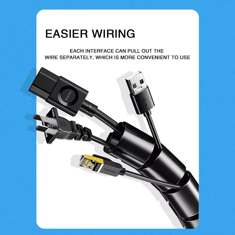 mm Cable Winder Protector PE Cord Cable Organizer Computer Cord Protective Tube Clip Organizer Management Tools 2M soft
mm Cable Winder Protector PE Cord Cable Organizer Computer Cord Protective Tube Clip Organizer Management Tools 2M soft