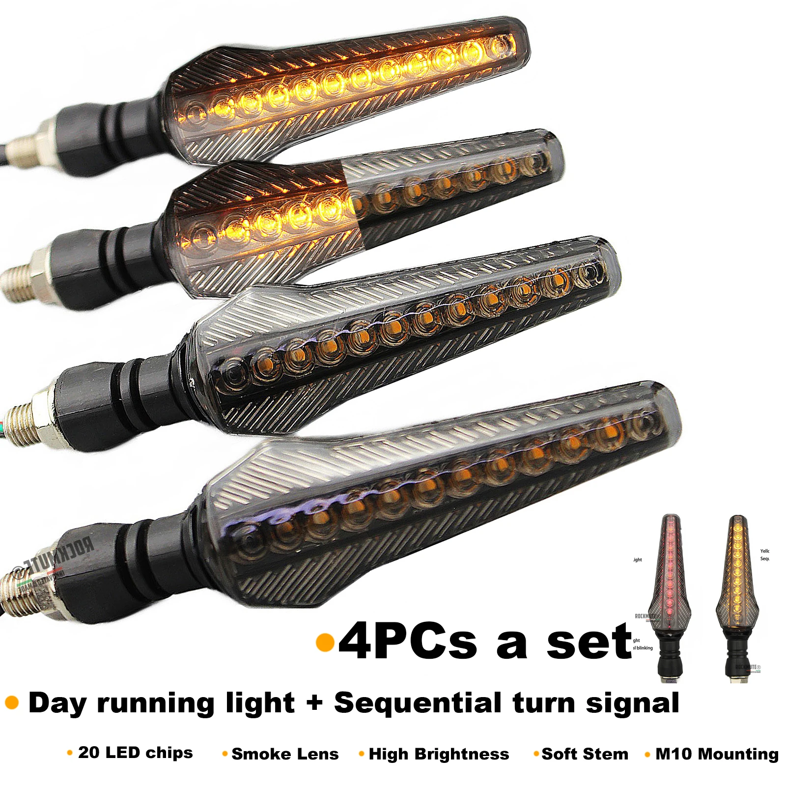 Motorcycle Sequential Front Rear LED Turn Signal Blinker Light Lamp Flasher Water Flow Street Sport Scooter Off Rord Dirt Bike
Motorcycle Sequential Front Rear LED Turn Signal Blinker Light Lamp Flasher Water Flow Street Sport Scooter Off Rord Dirt Bike