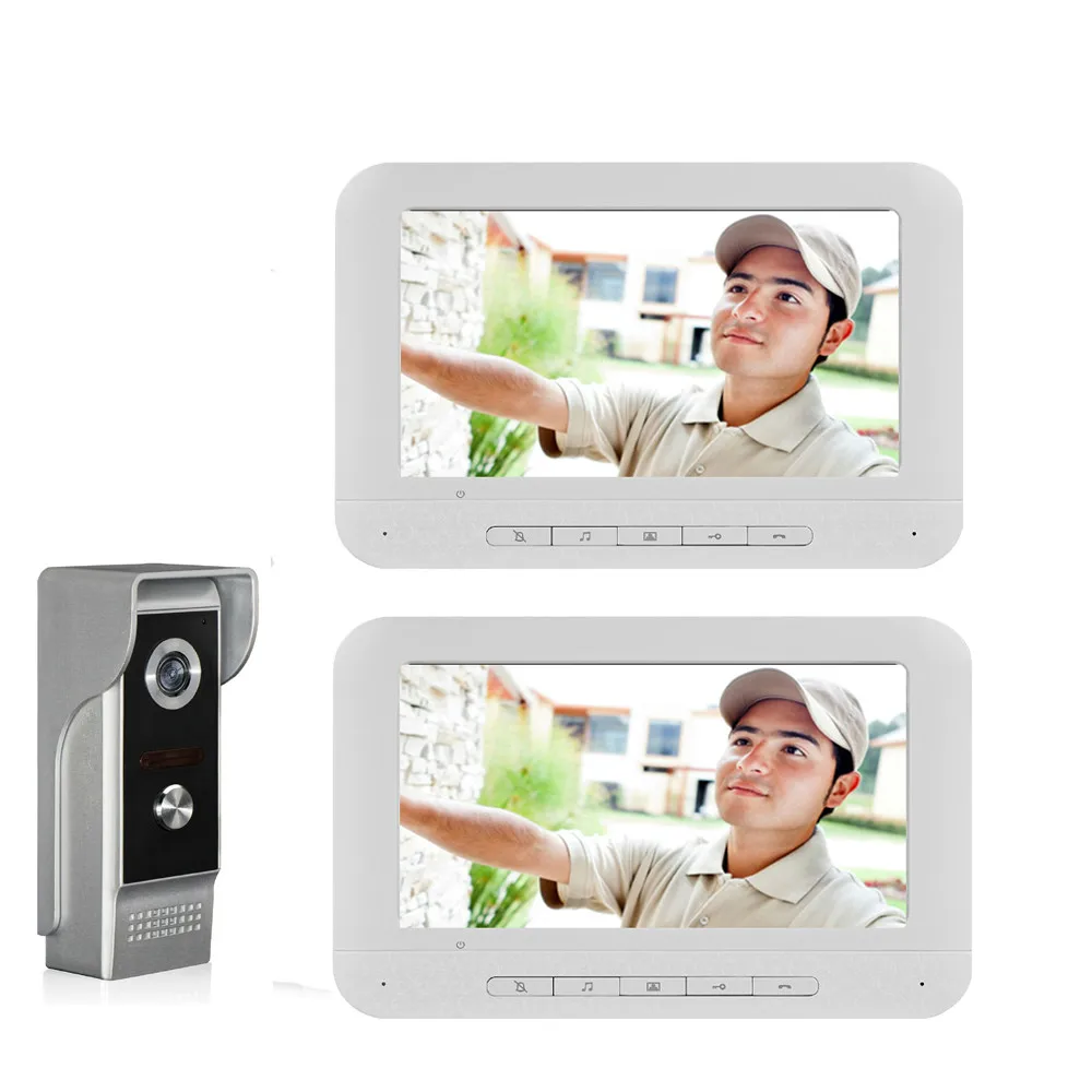 7 Inch Wired Video Door Phone Doorbell Intercom Home Security System 1 Or 2 Screen Monitors Night Vision Camera Free Shipping
7 Inch Wired Video Door Phone Doorbell Intercom Home Security System 1 Or 2 Screen Monitors Night Vision Camera Free Shipping