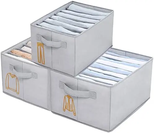 Organizadores de Cajones Plegable, Organizador Armario de Ropa para Jeans Pants Camisetas Suéter Bebé, paquete de 3 - Gris
Organizadores de Cajones Plegable, Organizador Armario de Ropa para Jeans Pants Camisetas Suéter Bebé, paquete de 3 - Gris